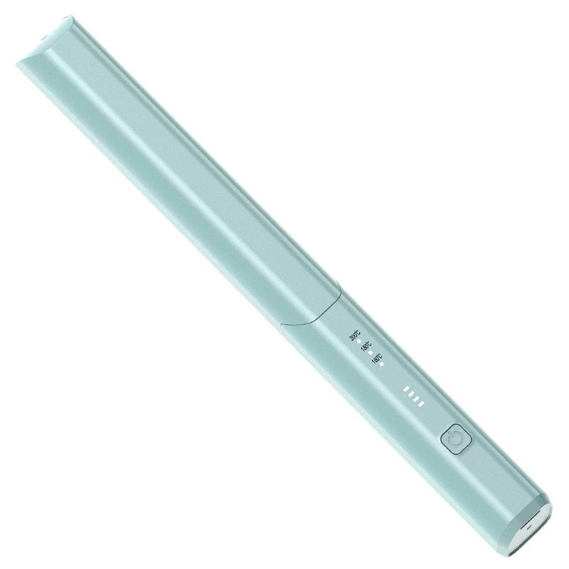 High Quality Portable USB Type-C Rechargeable Electric Hairbrush LED Display Auto Power-Off Temperature Adjustable Ceramic