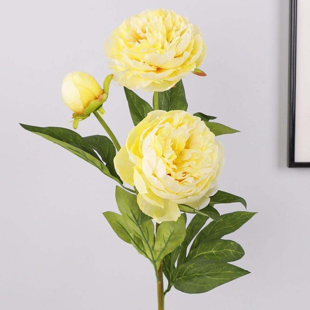 Real Touch Artificial Peony Flower Handmade Faux Peony Branch Vase Decor Fake Flower Teacher's Day