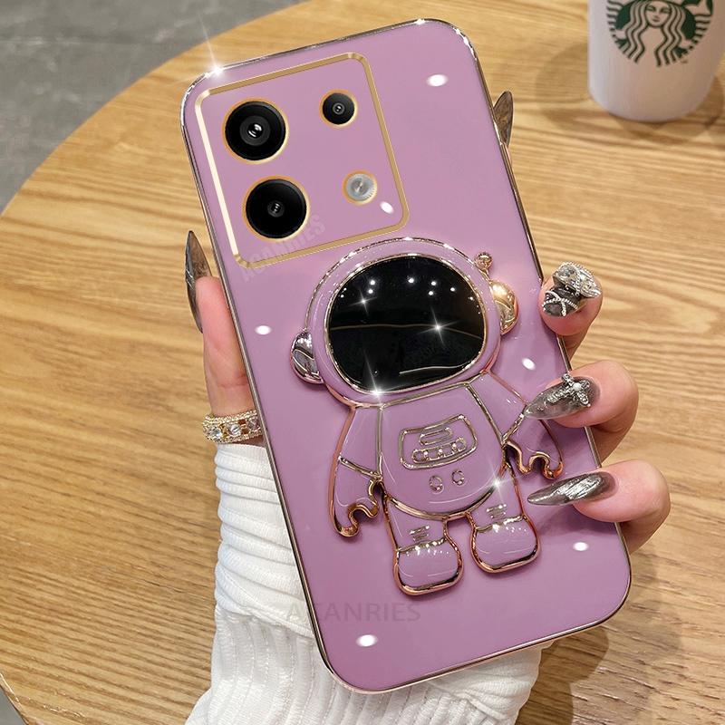 Чехол-подставка Note13 Astronaut с покрытием для Xiaomi Redmi Note 13 Pro 4g 5g 13pro Plus 12 12s 11 11s 10, силиконовый чехол-подставка 13c
