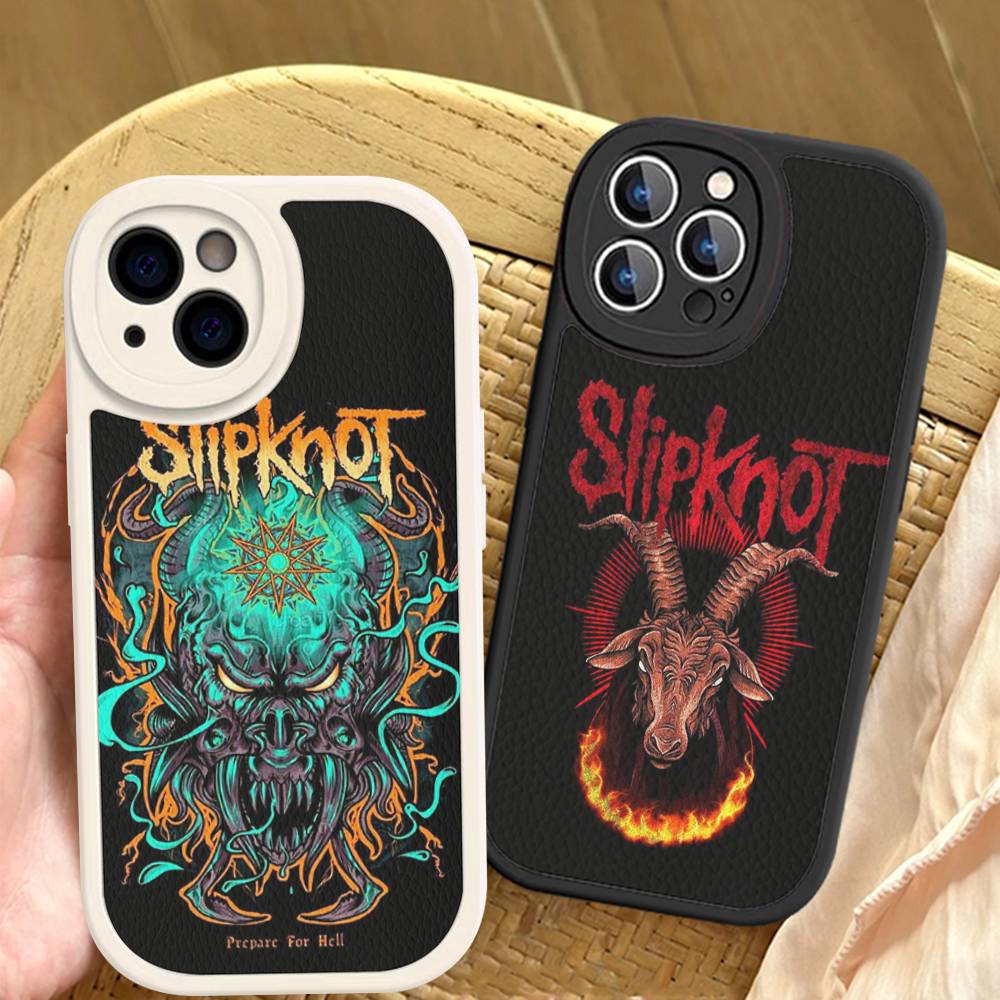 Чехол для телефона Band Cool-S-SlipknotS-S для iPhone 16 15 14 13 12 11 Pro Max Plus Ударопрочный кожаный чехол