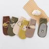 Детские нескользящие носки для девочек и мальчиков, милые хлопковые носки для новорожденных, теплые носки для малышей, осень-зима