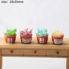 1:12 Dollhouse Miniature Mini Potted Plant Dollhouse  Fairy Garden Miniature Flower Plant Diy Dollhouse Accessories