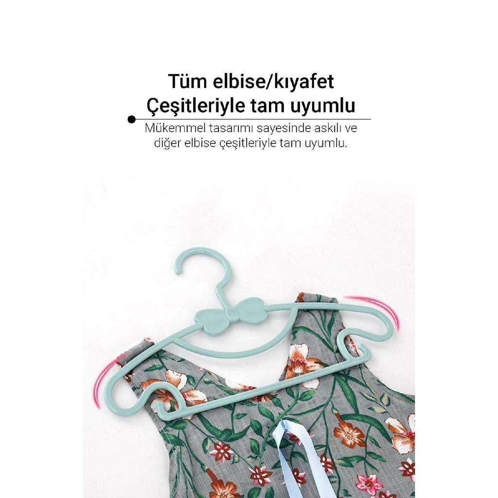 Милые 12 штук розовые детские вешалки с бантом-бабочкой