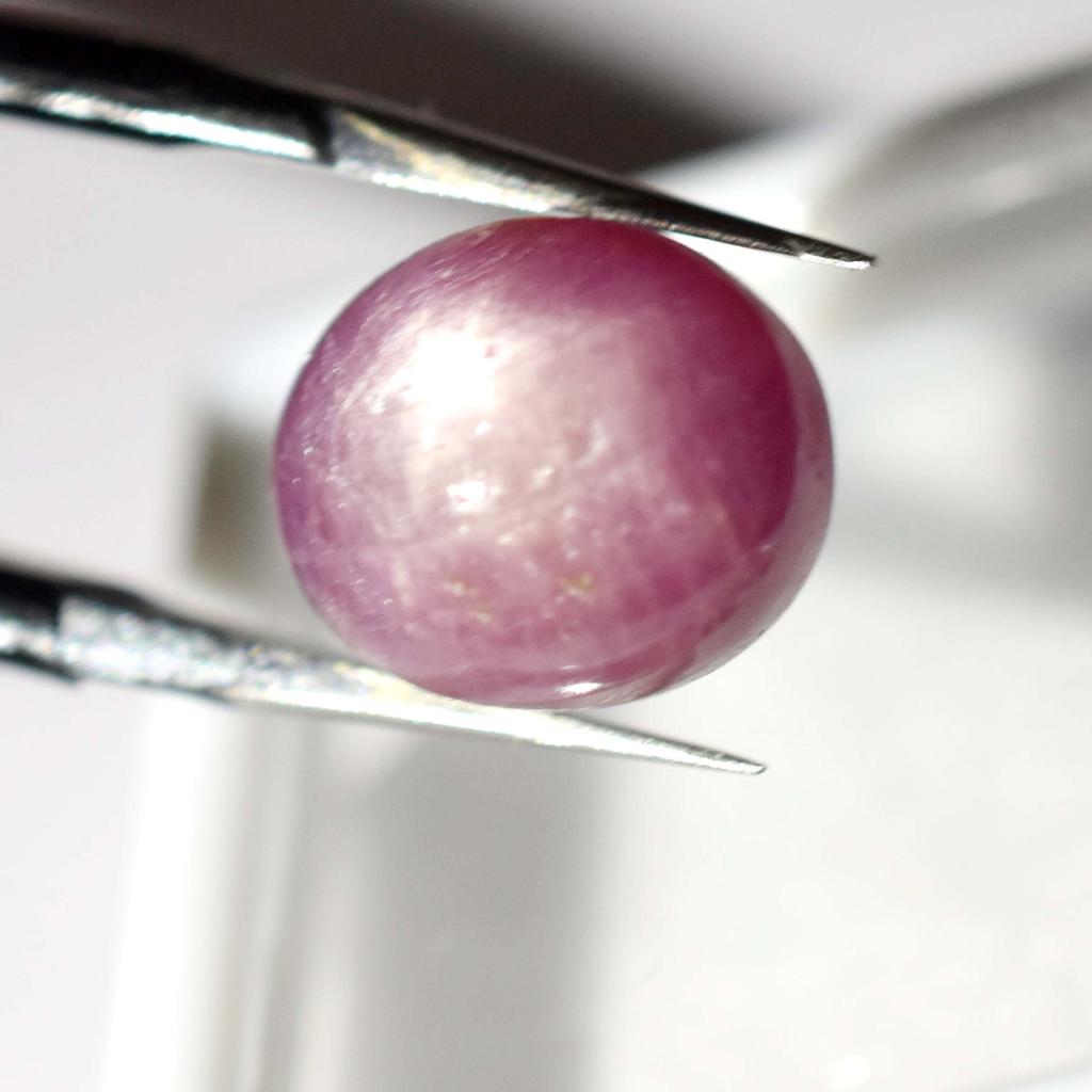 Natural Red Ruby Loose Gemstone 7.65 ct Star Oval Shape for Jewelry Making and Gem Collections