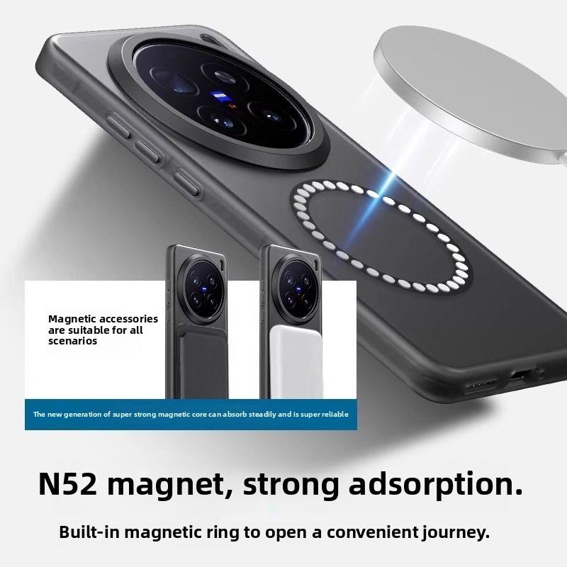 Противоударный бронированный магнитный чехол для VIVO X200 Ultra Matte Magsafe Phone Cover для VIVO X200 S X200Pro mini X200Ultra Bumper Shell