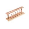 6 Holes Lab Wooden Test Tube Storage Holder Bracket Rack With Stand Sticks