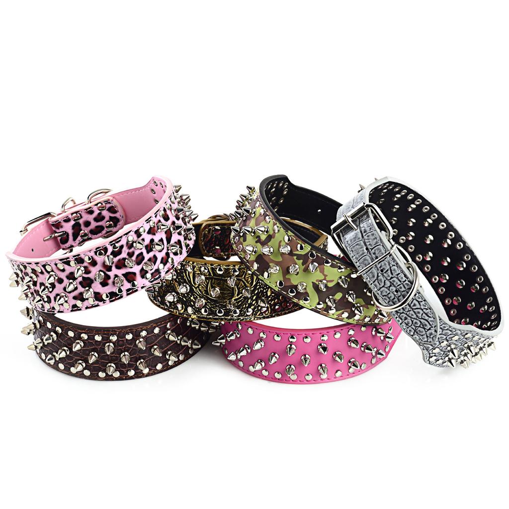 Симпатичный питомец, большая собака, металлические заклепки, ошейники, тяговый поводок, небьющийся шейный ремень, товары для домашних животных