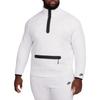 Nike Толстовка мужская с длинным рукавом и воротником-стойкой, полузастегивающаяся на молнию, белая FB7998-051