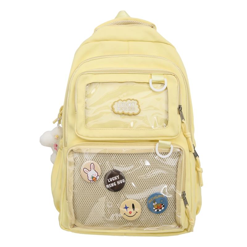 Рюкзак большой емкости, женский рюкзак в студенческом стиле, школьная сумка, однотонная сумка на плечо