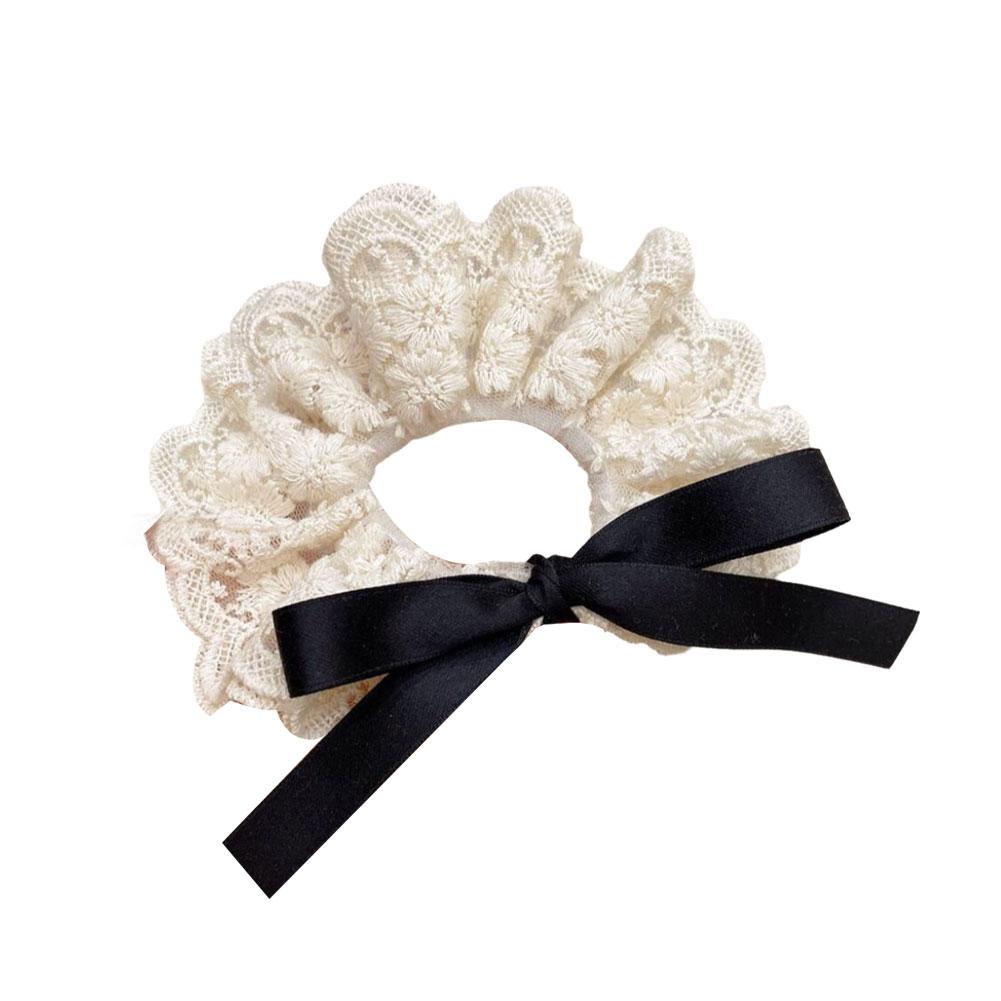 1 шт. винтажная двухслойная вышитая кружевная белая повязка на голову аксессуары для волос веревка для хвоста Ela D2I4