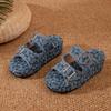 Women's Shoes On Sale New Buckle Women's Slippers Summer Open Toe Denim Outdoor Platform Casual Comfortable Plus Size Slippers