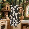 Daisy Waffle Towels, Floral Hand Towel, Floral Black & White Decor for Kitchen Bathroom, Gift for Hostess, Daisy Gift Dish Tea Towels,16x24 Inch.