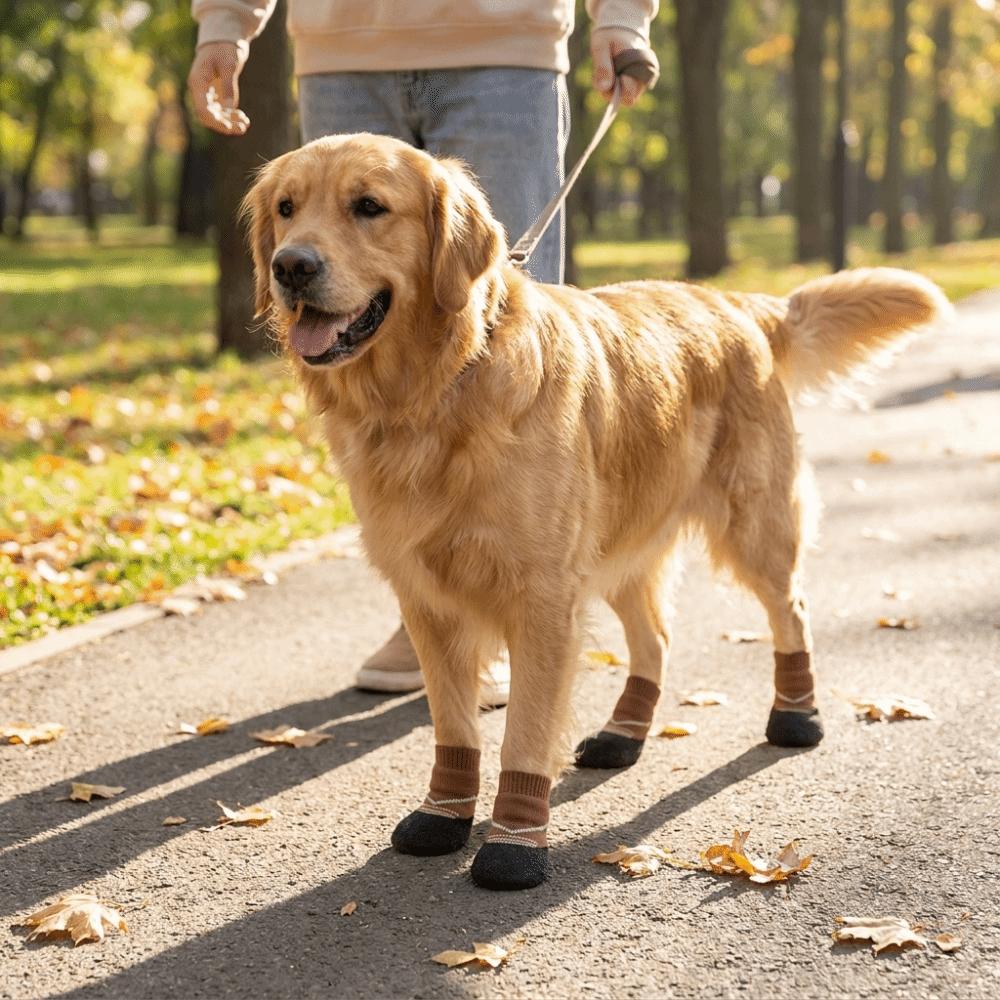 4PCS Breathable Pet Floor Socks Waterproof Pet Paw Protector Non-slip Dog Shoes Paw Protection