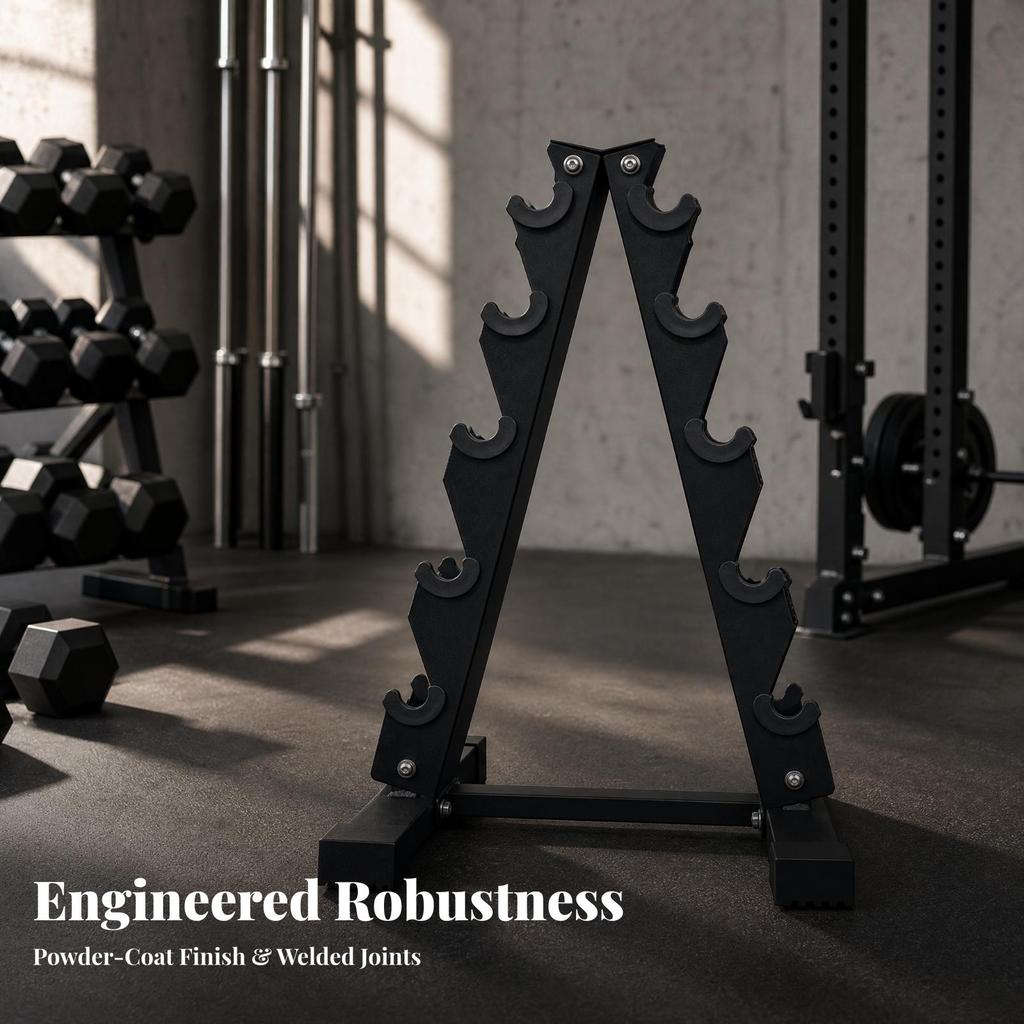 Dumbbell Storage Rack Stable A-Shaped Sturdy for Fitness Room