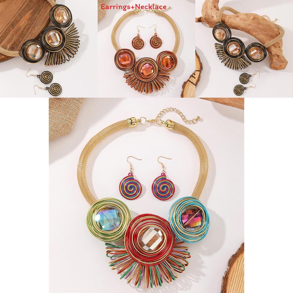 New Summer Jewelry Set Featuring Crystal And Alloy Pendants For Fashion And Gift Use