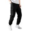 Мужские брюки-карго на шнурке с эластичной резинкой на талии, однотонные свободные спортивные брюки с карманами на щиколотке, повседневные брюки для повседневной носки