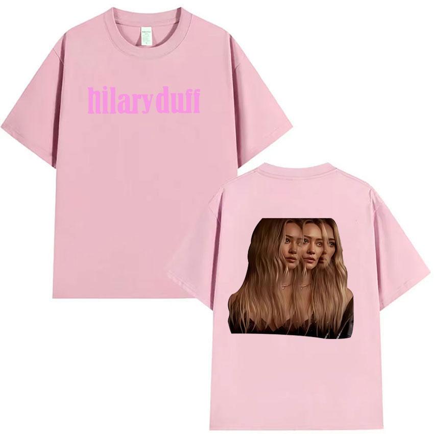 Hilary Duff Tour 2026 Graphic T Shirt Men Women Vintage High Quality Fashion Tshirts Casual Oversized Cotton Tshirt Streetwear