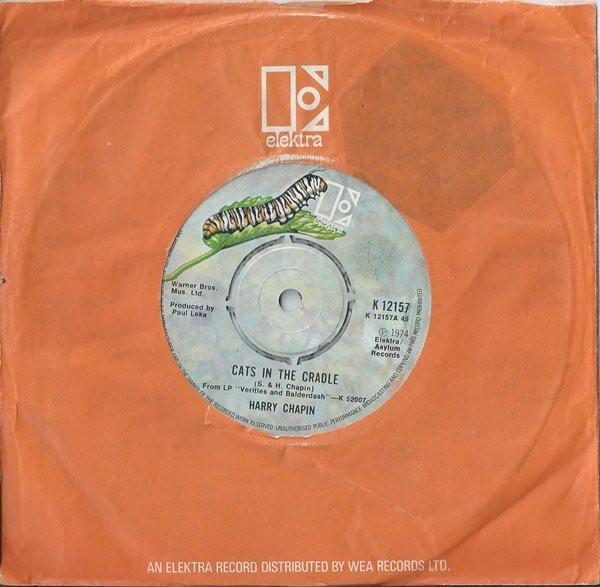 7-дюймовая пластинка HARRY CHAPIN - Cat's In The Cradle K12157 Elektra 1974 UK Рок Б/У