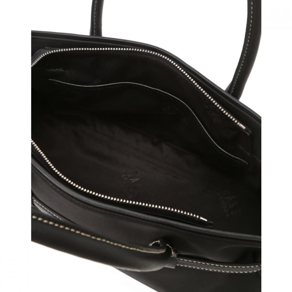 Daks Black Nylon Tote Bag With Logo Decoration Dcba6f831bk