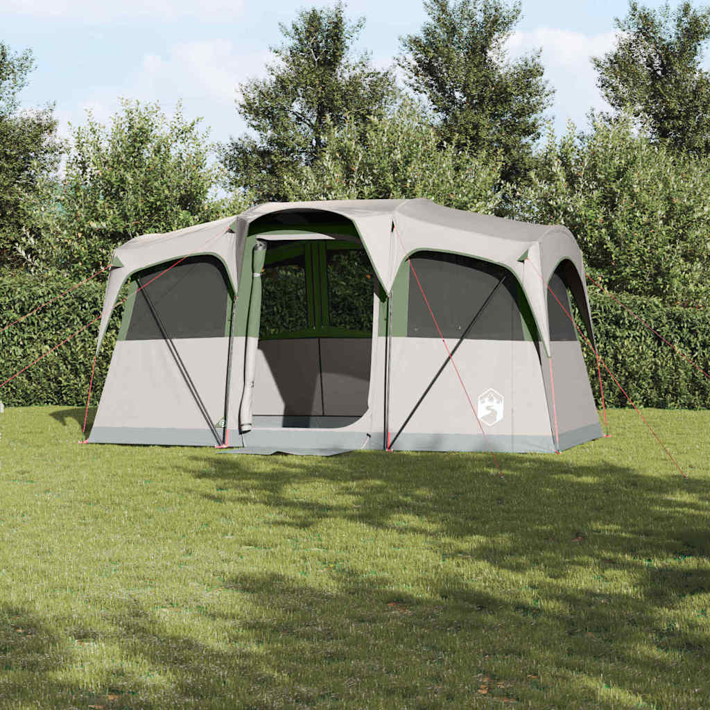 Family Tent with Roof White and Green 435 x 255 x 216 cm