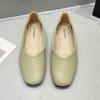 Large Size Square Toe Flat Shoes Women's Singles Shoes Women's Shallow Mouth Professional Women's Shoes Soft Soled Shoes