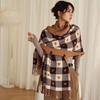 Long Heart Thickened Scarf Acrylic Fibers Tassel Shawl Large Plaid Knitted Scarf  Autumn