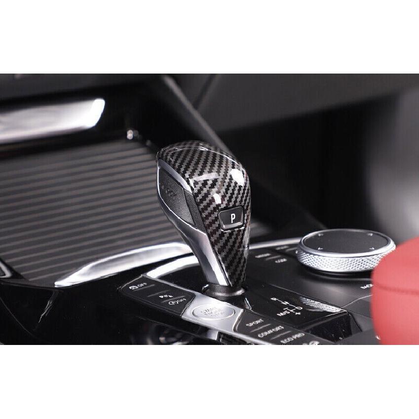 For BMW X3 iX3 2022-2024 Carbon Fiber Middle Console Gear Shift Knob Cover Trim