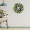 Eucalyptus Leaf Wreath UV-Resistant Silk Leaves Greenery Garland Front Door Artificial Wreath Christmas Decor