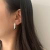 Французские новые модные украшения двухцветные с покрытием циркон в форме капли геометрические серьги элегантные женские повседневные яркие аксессуары