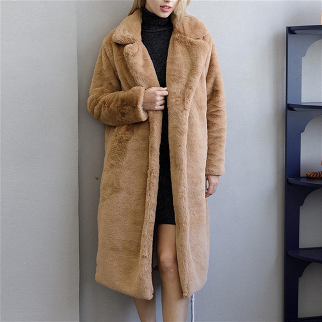 Fashion Casual Women's Sheep Shearing Stitching Coat Women's Mid-length Wool Coat