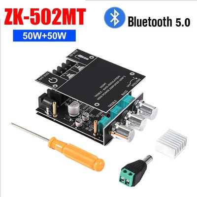 Zk-502Mt Bluetooth 5.0 Усилитель Сабвуфера Плата 2.0 Канала Высокой Мощности Аудио Стерео Усилитель Плата 2X50Вт Усилитель Басов