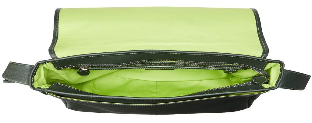 Shoulder bag A4 size compatible Dark green stitch 32311 [Kitamura] Y-1112 green/light [Green]