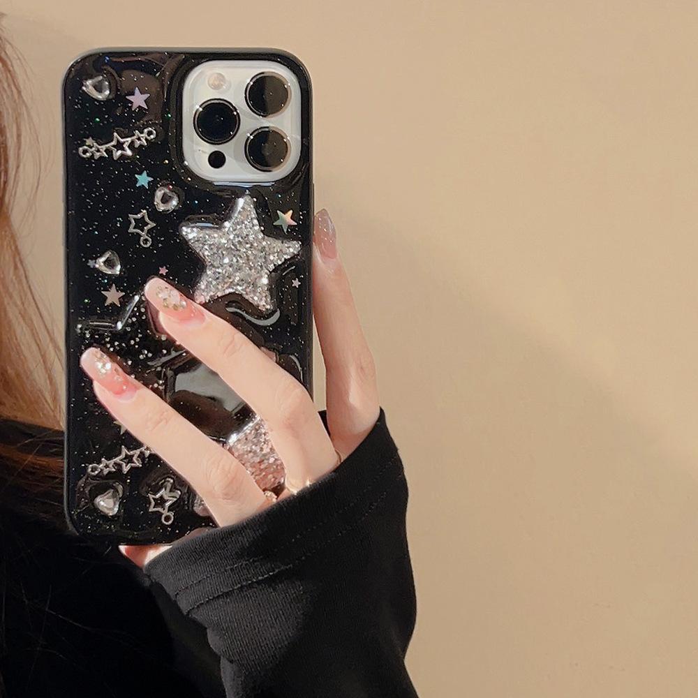 Милый Крутой Трехмерный Звезда Чехол для Мобильного Телефона IPhone17 Apple 13 Эпоксидный X/8 Горячая Девушка 16/11 Подходит для 15promax