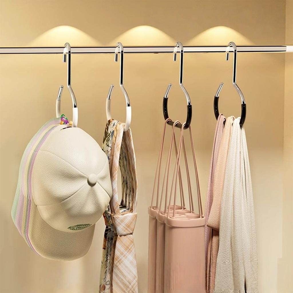 3 Pieces Space Saving Wardrobes Hook for Dresses Coat Circle Rings Hanger Hats Display Rack Baseball Caps Organizers