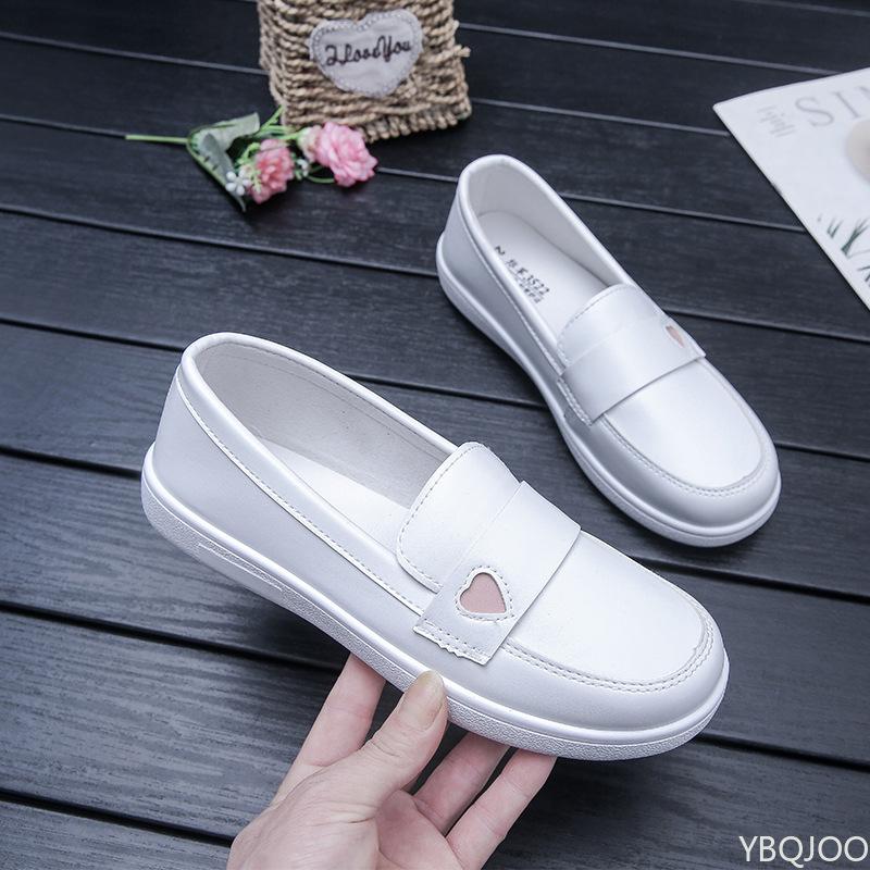 Fashion Women's Soft Sole White Breathable Non Tiring Foot Comfortable Non Slip Single Shoe Spring/summer New Casual Flat Shoes
