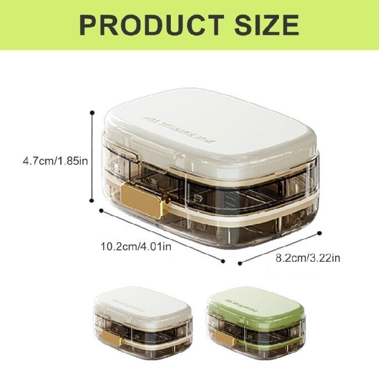 Практичный органайзер для лекарств на 10 ячеек с герметичной крышкой для дома и офиса, предотвращающий протечки и разливы.