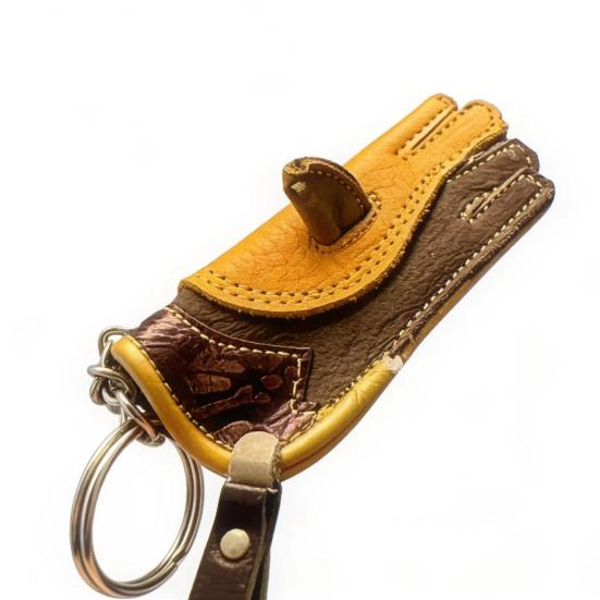 Мини-перчатка для соколиной охоты Брелок Мужской Искусственная кожа Крошечная перчатка Палец Миниатюрная жердочка для сокола Подарок для птицеловов Любителей соколиной охоты