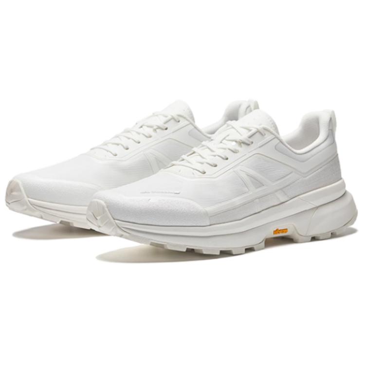 Anta Champion Open Mountain 3 Simple Comfortable Shock Absorption Grip Non-Slip Low-Top Hiking Shoes Men Hiking Shoes Paper-White 112536607A-3