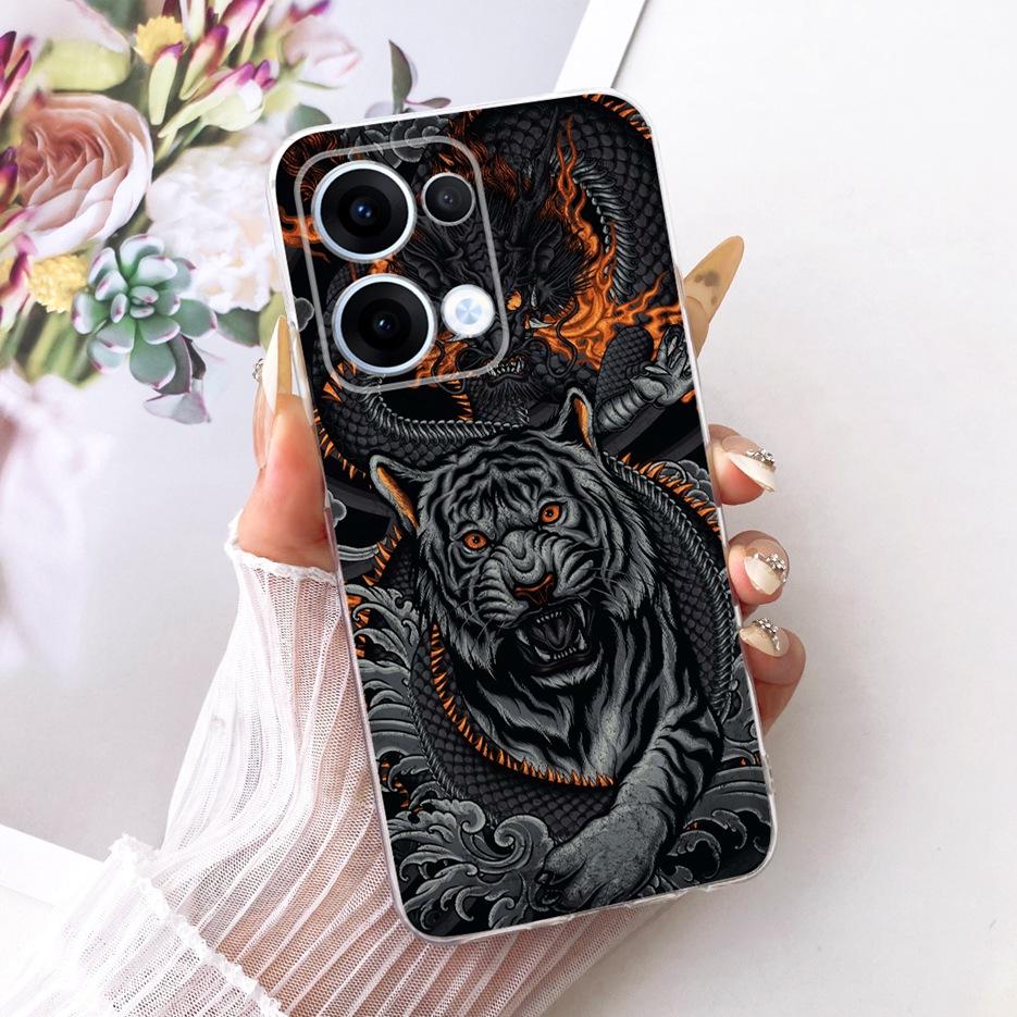 For Oppo Reno13 Pro Case CPH2697 Luxury Flowers Butterfly Painted Cover Soft Slim Phone Case For Oppo Reno 13 Pro Reno13 5G Bags