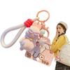 Милый кролик брелок креативный рюкзак подвески мягкий флокированный брелок в виде животного подарки