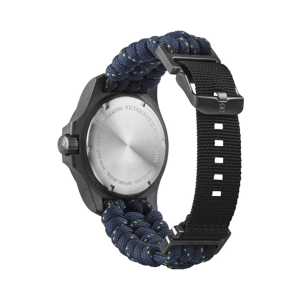 Часы VICTORINOX CARBON Carbon Case Черный Paracord Quartz Водонепроницаемый Подарочный Аналоговый 241860 INOX. Мужской []
