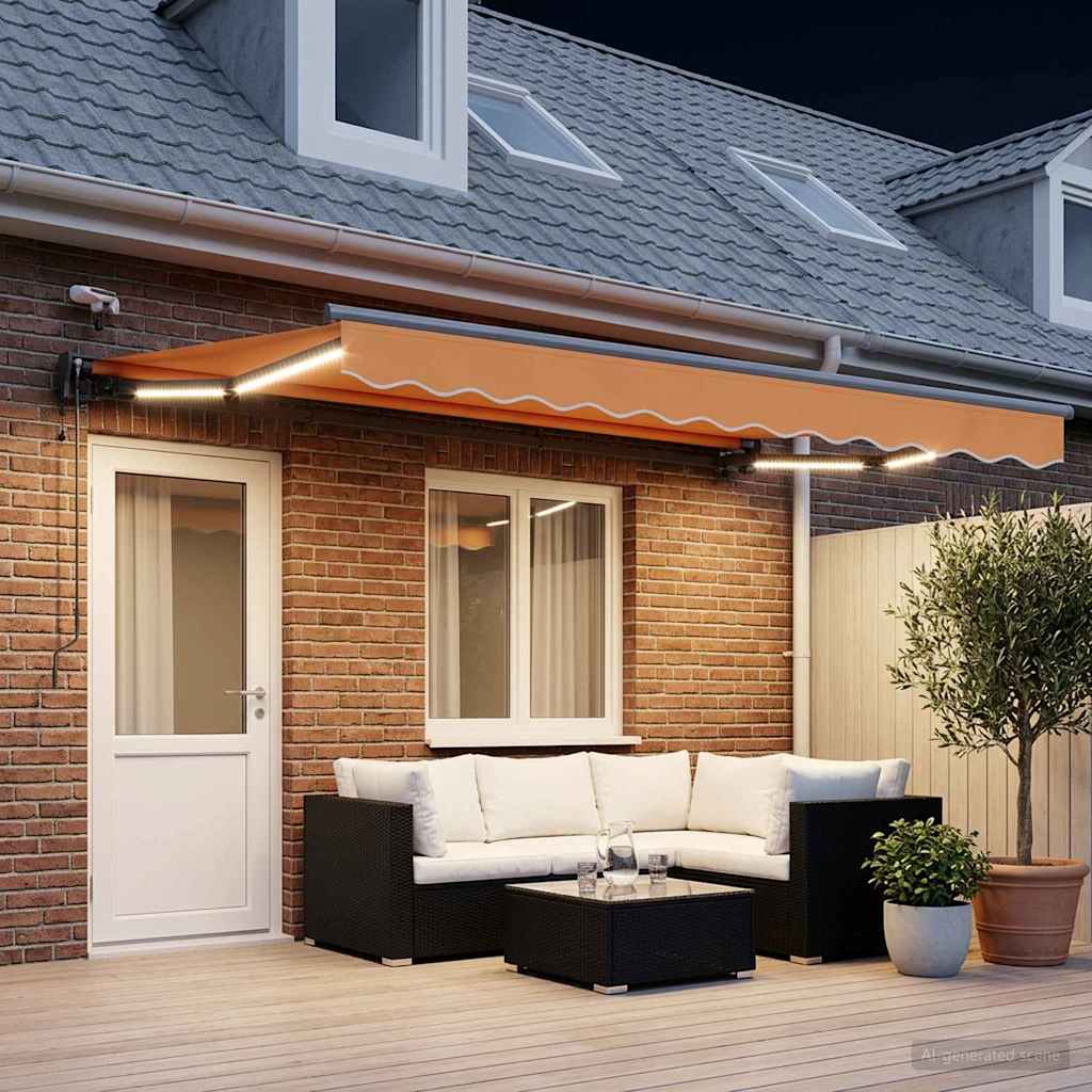 Electric Retractable Awning Sand 4.5 x 3.5 m