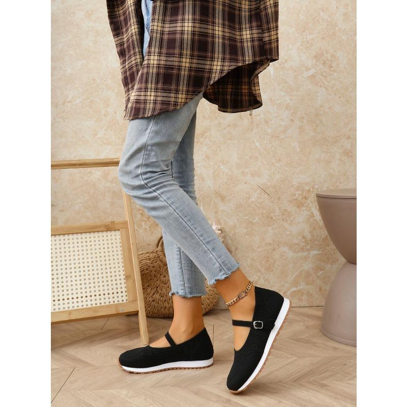 Женские ажурные кроссовки 2025 Лето Большие Повседневные Плоская подошва Круглый носок Перфорированная обувь