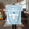 1 шт. Фланелевое одеяло Sanrio с милым принтом, Высококачественное, Для всех сезонов, Декор для дома, Тепло и комфорт, Идеально для рождественских подарков