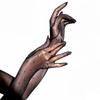Retro Sexy Long Gloves Ultra Thin Shiny Glossy Gloves New Five Finger Gloves  Women Party Wedding