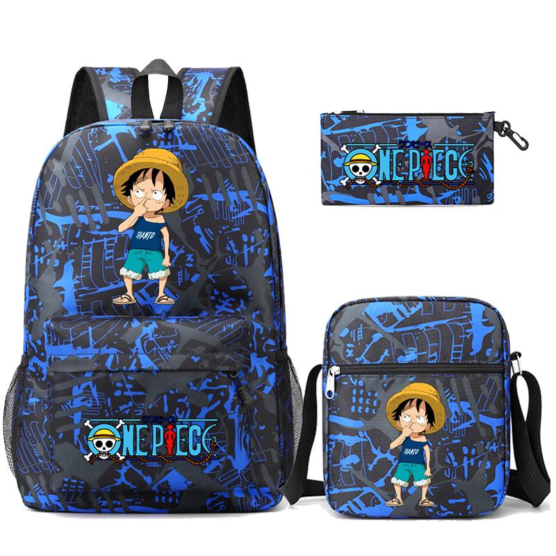 3 шт./компл. аниме цельный противоугонный рюкзак с моющейся сумкой через плечо пенал для девочек мальчиков подростков детей студентов рюкзак для отдыха Mochila