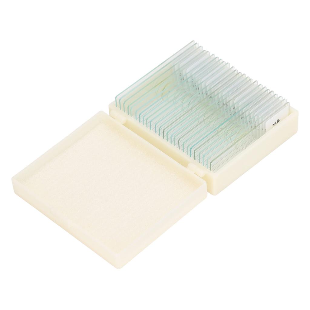 25 шт. Микроскопные стекла Оптическое стекло Покровное стекло Прозрачный набор слайдов для образцов водорослей, клеток, тканей