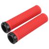   Mountain Bike Handlebar Single Locking Grips   Shock Absorbing Rubber Grips