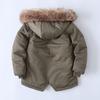 Boys Coats Velvet and Thickened 2024 Winter Fashion Hooded Jacket Boys' Clothing Children Cotton-padded Jackets