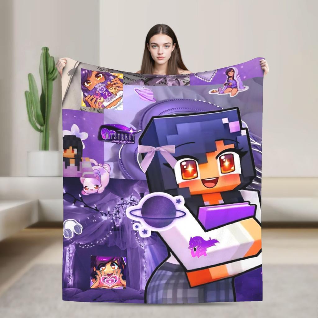 A-Aphmau Мультяшные Аксессуары Плед Уютный Мягкий Пледы для Гостиной 50X60 Дюймов Различные Размеры Постельные Пледы